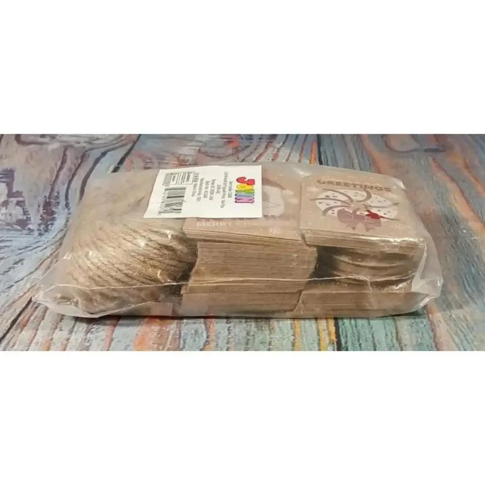 JOYIN Kraft‎ Gift Tags with Prints, 144 Pieces
